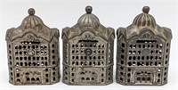 (3) A.C. Williams Cast Iron Dome Banks