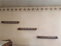 Floating shelves, each approx 24"