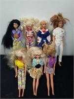 Group of Barbies and a Disney princess