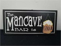15.5 x 7.25 in wooden man cave bar sign