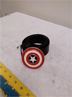 Carhartt 42" leather belt with Captain America