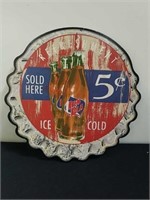 16-in round keen cola metal sign