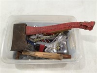 Assortment of Tools Hammers, Axe, Wrenches, & More
