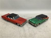 Antique Tin Cadillac and Oldsmobile Toy Cars
