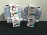 Four new 10-pack three section rectangular meal