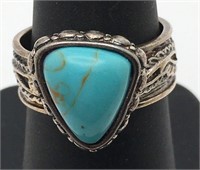 Sterling Silver Ring W Turquoise Stone