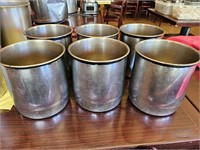 Lot of 6, 7"x6.25" stainless pans