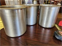 Lot of 3, 8x8.5" stainless sauce pans
