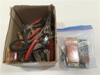 Assortment of Older Tools & Nails / Hooks