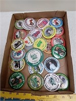 group of souvenir buttons
