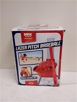 Laser strike pitching machine