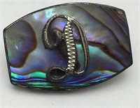 Sterling Silver Abalone Stone Pin