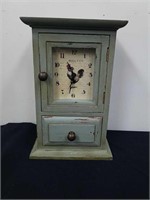 8x5x12-in decorative clock with drawer