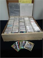 Vintage baseball cards with binder pages and