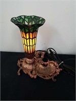 Possibly vintage 9-in Stained Glass Lamp