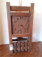 Mission Clock oak? mantle clock, with key
