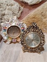 Decorative clocks, bone China Swiss floral clock