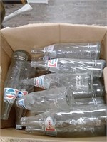 Group of vintage Pepsi bottles