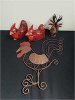 Group of chicken decor