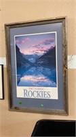 THE CANADIAN ROCKIES FRAMED POSTER, 27"X39"