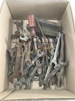 Box of Older Tools / Wrenches
