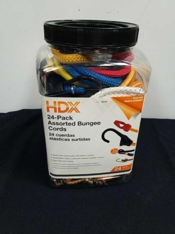24 pack of assorted bungee cords