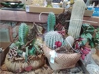 2 Artificial Cactus Plants