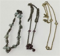 Group Of Sterling Silver Necklaces & Bracelets