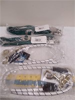 group of new horse stable harness ropes
