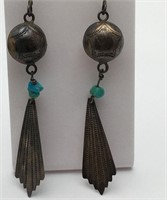 Sterling Silver Blue Stone Earrings