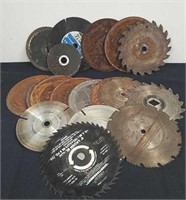 Assorted rusted saw blades