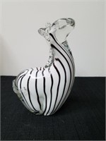 Cute glass zebra 6.5 in tall don't really see a