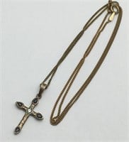 Sterling Silver Necklace With Cross