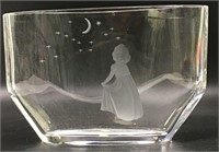 Signed Orrefors Öhrström  Glass Vase