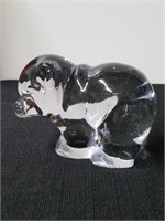 Super cute glass bear paperweight 3.25x 4.5 in
