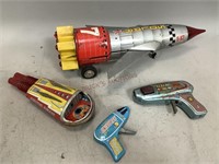 Astronaut and Space Themed Antique Tin Toys