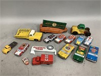 Assorted Vintage Tin Toy Cars and Trucks