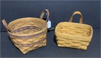 2 Small Longaberger Baskets