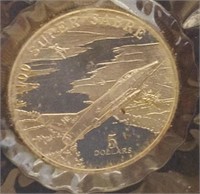 F-100 Super saber $5 commemorative coin