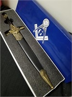 New 17-in Freemason knife with sheath