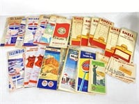 About 30 Vintage Oil Company Road Maps