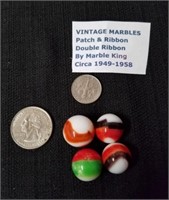 Vintage marbles patch and ribbon double ribbon by