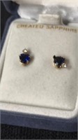10 carat created sapphire earrings