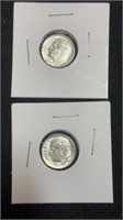 1963D & 1964D Silver Dimes