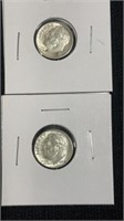 1946D and 1964D Silver Dimes