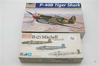 Revell P-40B Tiger Shark and Profile Series B-25