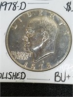 1978 d polished Eisenhower dollar BU+++