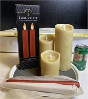 Battery  powered and tapered candles