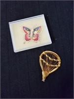 Vintagev Monarch butterfly pin with Monet pin