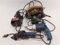 Corded Circular Saw, Metal Shears, & Sanders